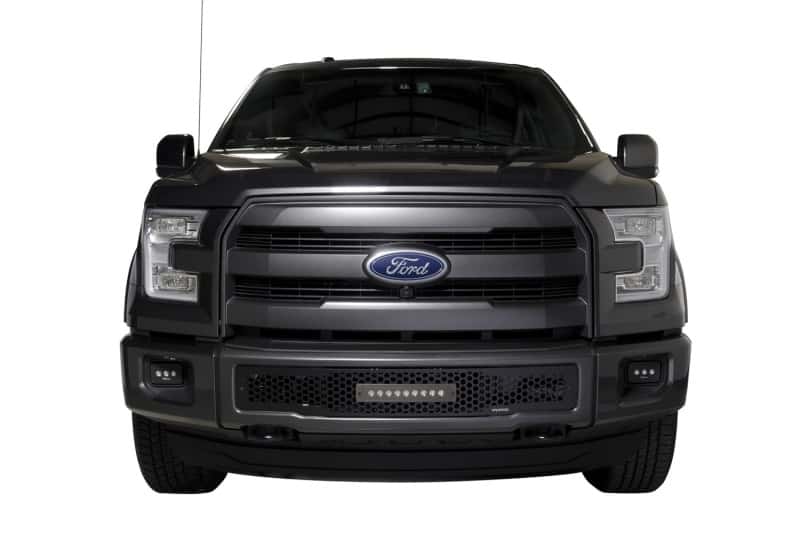 Putco — Putco 15-17 Ford F-150 - SS Black Punch Design w/ 10in Luminix Light bar Bumper Grille Inserts
BmprValanceGrilleIns - view 3