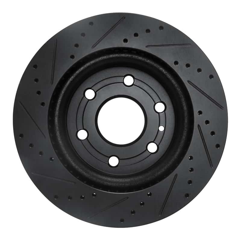 R1 Concepts — R1 07-17 Buick Enclave Front Right Drilled & Slotted Black Brake Rotor
R1 Brake Rotor Drill - view 5