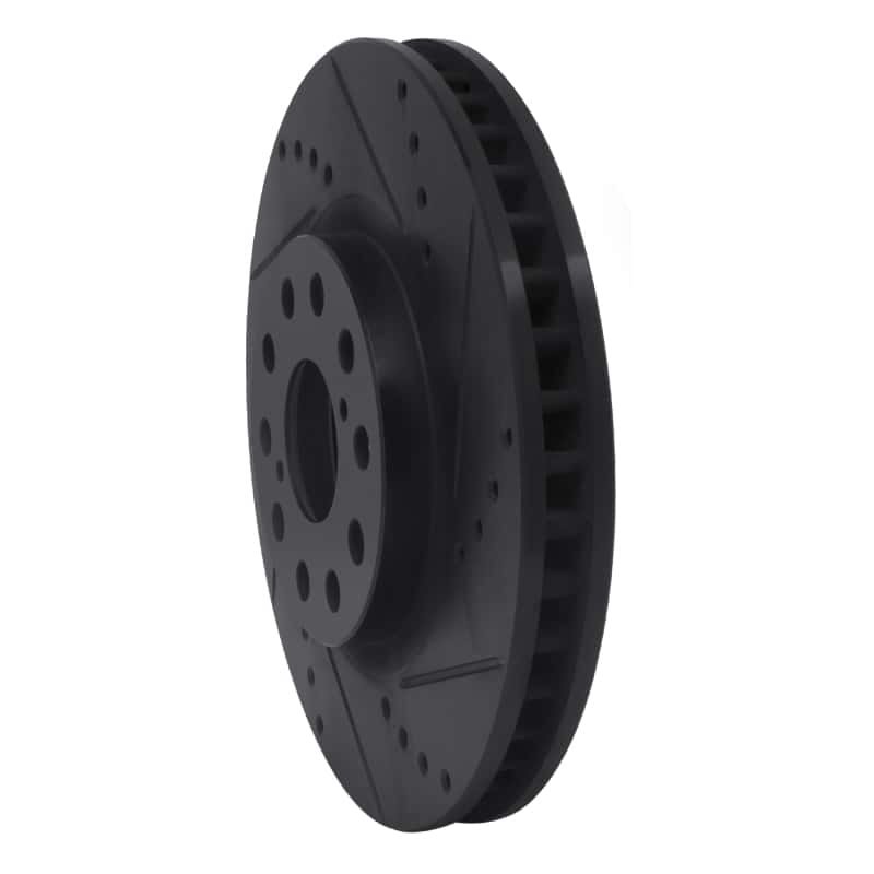 R1 Concepts — R1 93-98 Toyota Supra Front Right Drilled & Slotted Black Brake Rotor
R1 Brake Rotor Drill - view 2