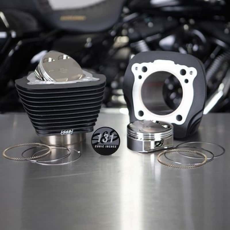 S&S Cycle — S&S Cycle 2007+ BT 4.250in Bore 4.840in - Wrinkle Black w/o Highlight - view 1