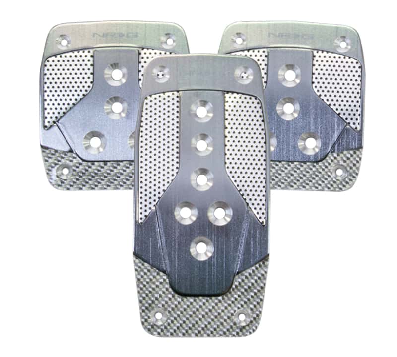 NRG — NRG Aluminum Sport Pedal M/T - Gunmetal w/Silver Carbon - view 2