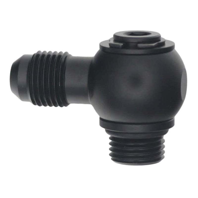DeatschWerks — DeatschWerks 6AN ORB Male to 6AN Male Flare Low Profile 90-Degree Swivel - Anodized Matte Black
Lines & Fittings - view 1