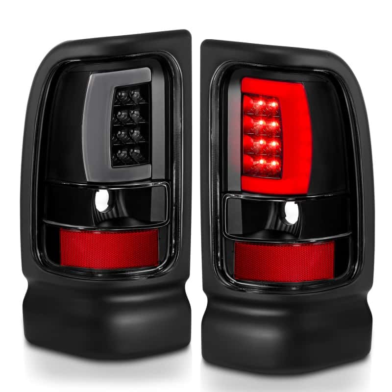 ANZO — ANZO 1994-2001 Dodge Ram 1500 LED Taillights Plank Style Black w/Clear Lens - view 7