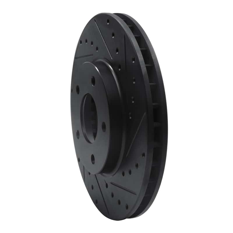 R1 Concepts — R1 97-03 Jaguar Vanden Plas Front Right Drilled & Slotted Black Brake Rotor
R1 Brake Rotor Drill - view 2