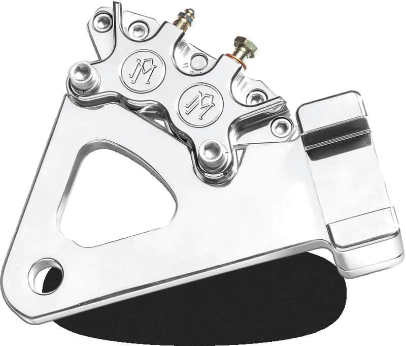 Performance Machine — Performance Machine Rear 4 Piston Caliper and Bracket - Chrome - view 2