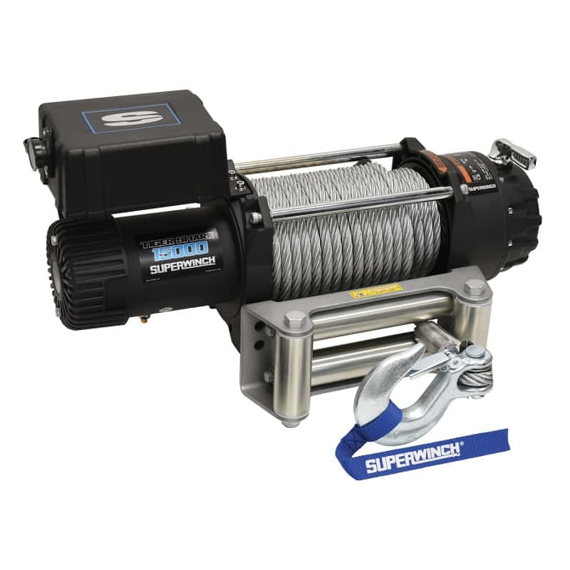 Superwinch — Superwinch 15000 LBS 12V DC 7/16in x 82ft Wire Rope Tiger Shark 11500 Winch - view 3