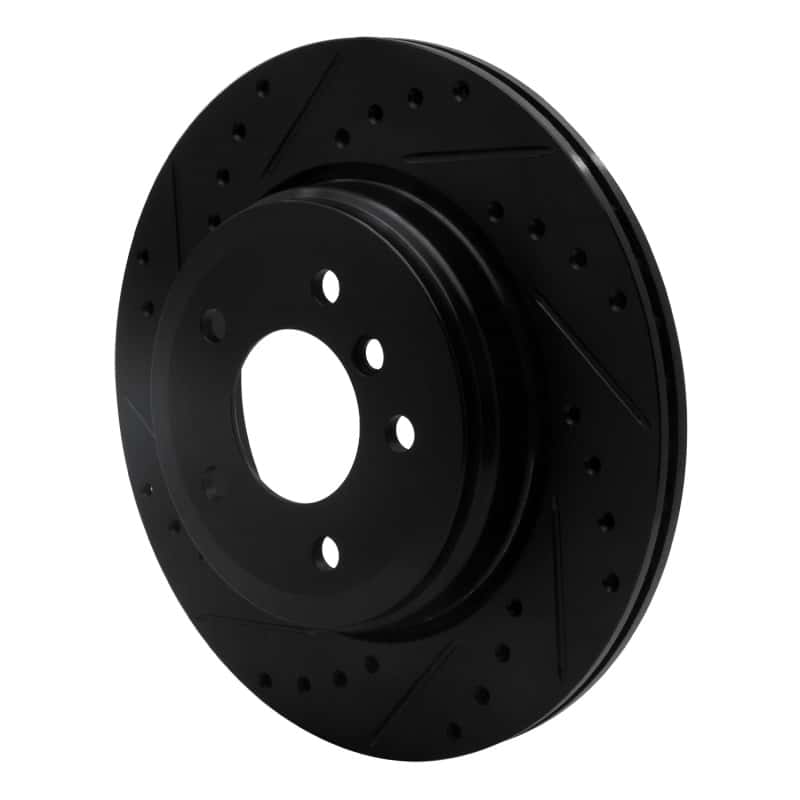 R1 Concepts — R1 04-10 BMW 525I (USA/Canada) Rear Left Drilled & Slotted Black Brake Rotor
R1 Brake Rotor Drill - view 2