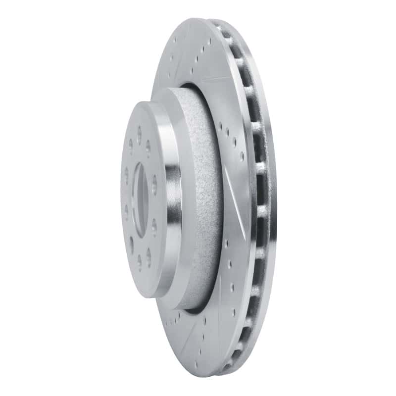 R1 Concepts — R1 14-16 Maserati Ghibli Rear Left Drilled & Slotted Silver Brake Rotor
R1 Brake Rotor Drill - view 2