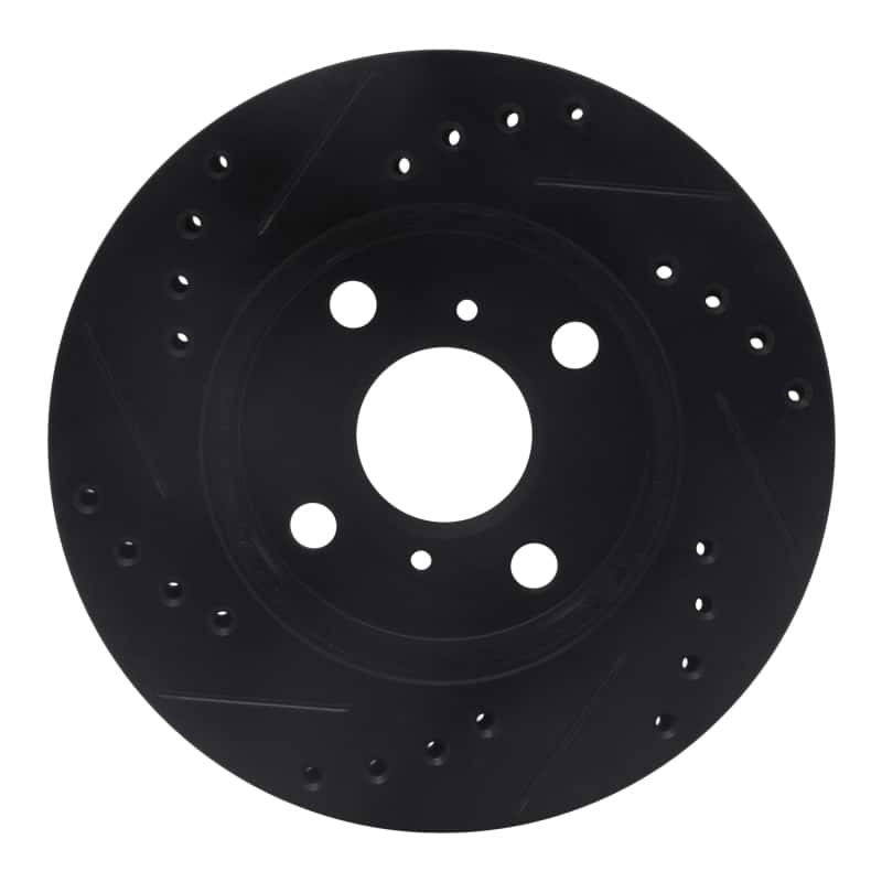 R1 Concepts — R1 99-05 Toyota Echo Front Right Drilled & Slotted Black Brake Rotor
R1 Brake Rotor Drill - view 5