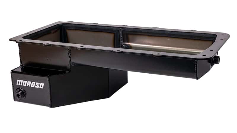 Moroso — Moroso Ford 5.0 Coyote/Fox Swap (w/Rear Sump) Road Race Baffled Wet Sump 7.5qt 6-5/8in Steel Oil Pan - view 2