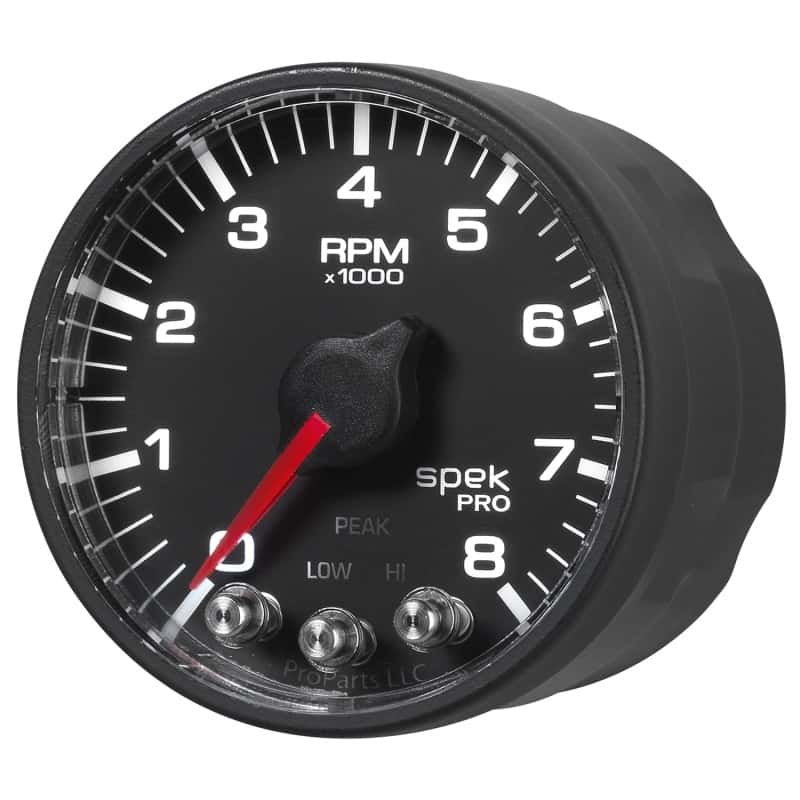 AutoMeter — Autometer Spek-Pro Black 2 1/16 inch 8K RPM Tach w/ Shift Light and Peak Memory
GA 2" 8KRPM BFB SPEK - view 11
