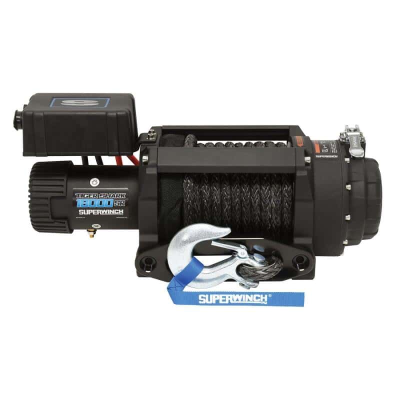 Superwinch — Superwinch 18000 LBS 12V DC 33/64in x 79 ft Synthetic Rope Tiger Shark 18000SR Winch
Winch - view 2