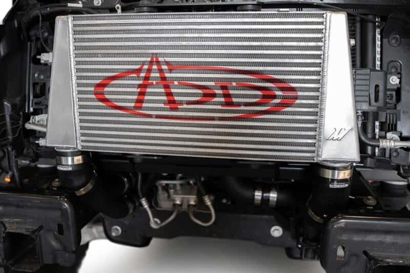 Addictive Desert Designs — Addictive Desert Designs 17-18 Ford F-150 Raptor aFe Intercooler Upgrade Kit
TChrgrIcoolerMount - view 11