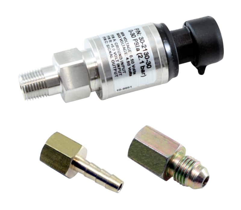 AEM — AEM 2 BAR MAP or 30 PSIA Stainless Steel Sensor Kit
Sensors/Connectors
Sensor Kit - view 1