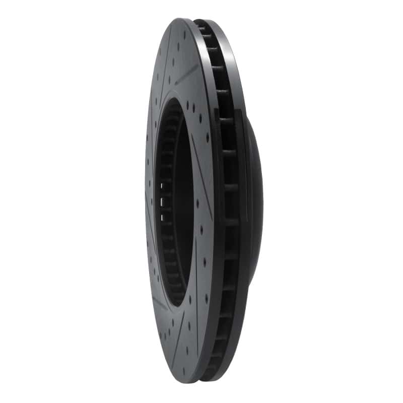 R1 Concepts — R1 17-25 BMW 330I Front Right Drilled & Slotted Black Brake Rotor
R1 Brake Rotor Drill - view 4