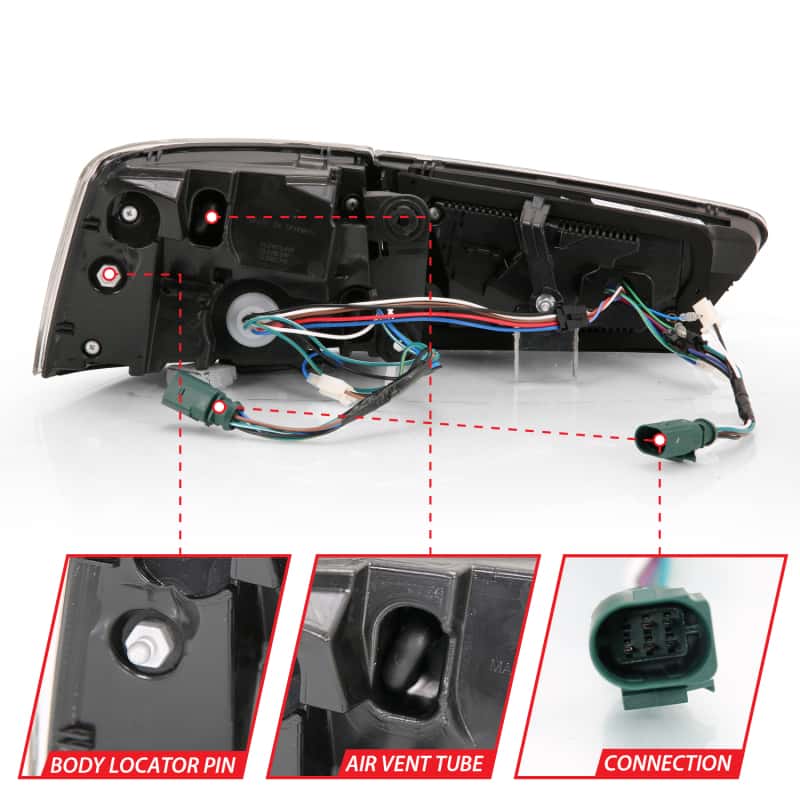 ANZO — ANZO 2012-2018 Audi A6 LED Taillight Black Housing Red/Clear Lens 4 pcs (Sequential Signal)
Tail Light Set
TailLightSet - view 12