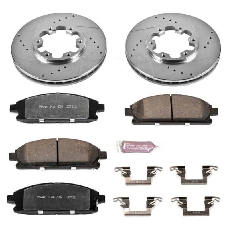 PowerStop — Power Stop 96-98 Nissan Pathfinder Front Z36 Truck & Tow Brake Kit - view 1