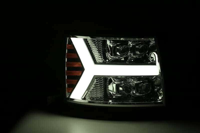 AlphaRex — AlphaRex 07-13 Chevy 1500HD NOVA LED Proj Headlights Plank Style Chrm w/Activ Light/Seq Signal
Projector Headlights - view 4