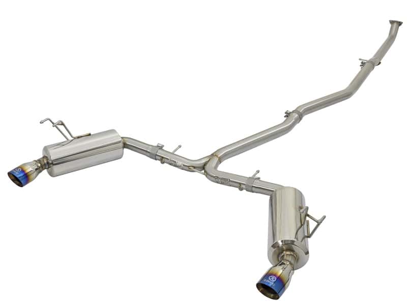 aFe — aFe POWER Takeda 16-17 Honda Civic I4-1.5L (t) 2.5-2.25in 304 SS CB Dual-Exit Exhaust Blue Tips
Cat-Back Exhaust - view 1