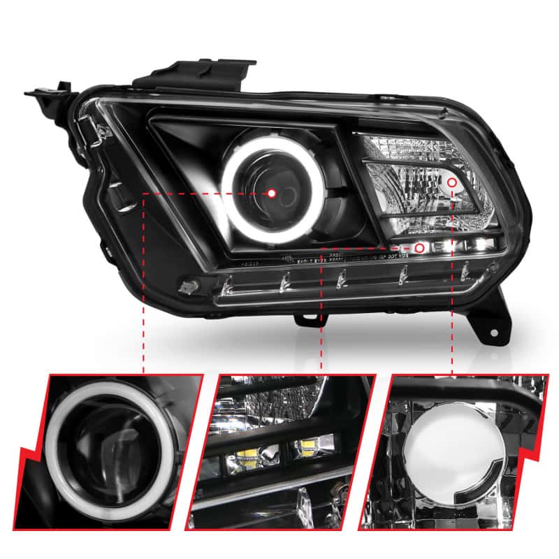 ANZO — ANZO 2010-2014 Ford Mustang Projector Headlights w/ Halo Black (CCFL)
Head Light Set
HdLtSet - view 10