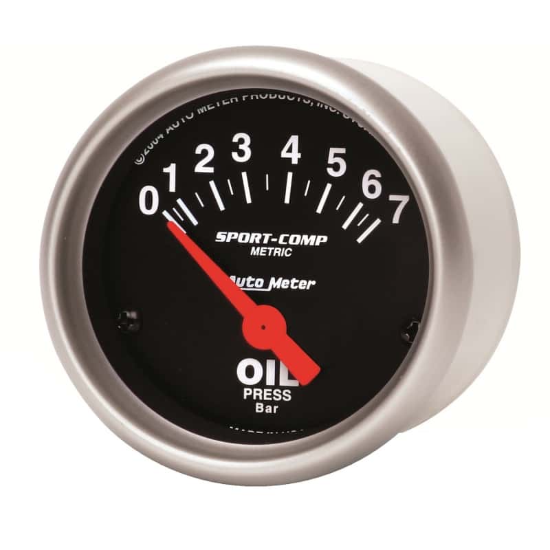 AutoMeter — Autometer Sport-Comp 52mm 0-7 Bar Short Sweep Electronic Oil Pressure Gauge
2" OIL PRESS, 0-7 BA - view 5