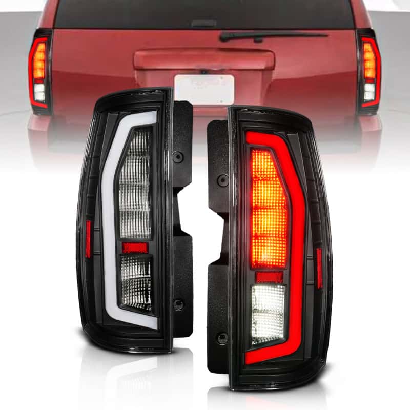 ANZO — Anzo 07-14 Chevrolet Suburban / 07-14 GMC Yukon Black Full LED Tail Light Plank Style w/ Clear Lens
Tail Light Set - view 1