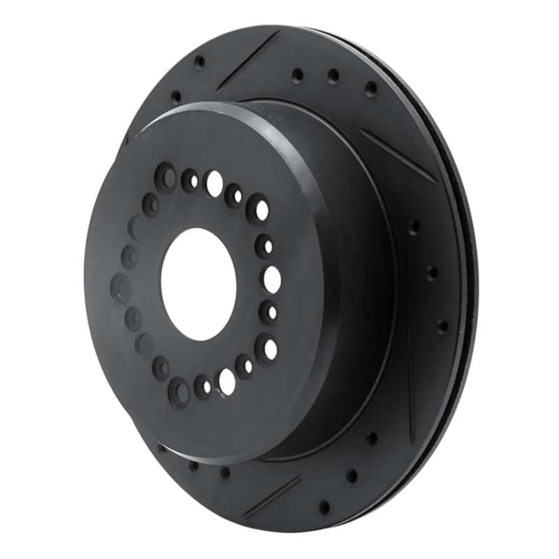 R1 Concepts — R1 92-98 Lexus SC300 Rear Left Drilled & Slotted Black Brake Rotor
R1 Brake Rotor Drill - view 2