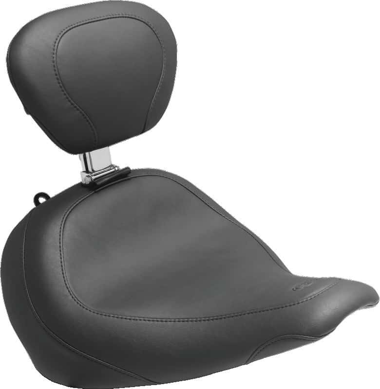 Mustang Motorcycle — Mustang 11-13 Harley Blackline, 12-17 Slim,Slim S Wide Touring Passenger Seat - Black - view 2