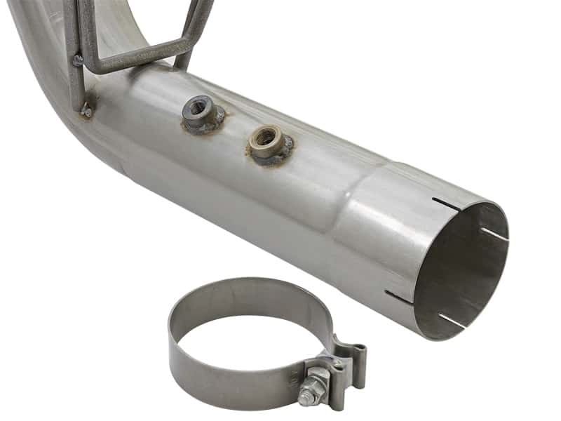aFe — aFe ATLAS 4in DPF-Back Alum Steel Exhaust System w/Dual Exit Black Tip 2017 GM Duramax 6.6L (td)
DPF-Back Exhaust - view 5