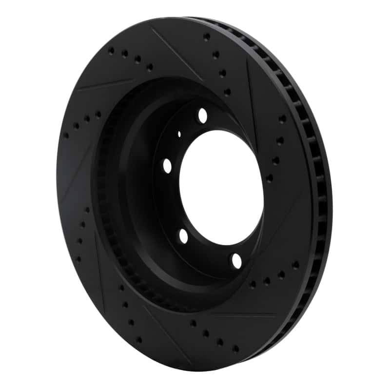 DFC — DFC 03-23 Toyota 4Runner Front Left Drilled & Slotted Black Brake Rotor - view 4