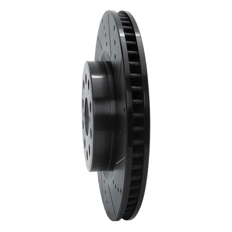 R1 Concepts — R1 07-23 Lexus LS460 Front Right Drilled & Slotted Black Brake Rotor
R1 Brake Rotor Drill - view 2
