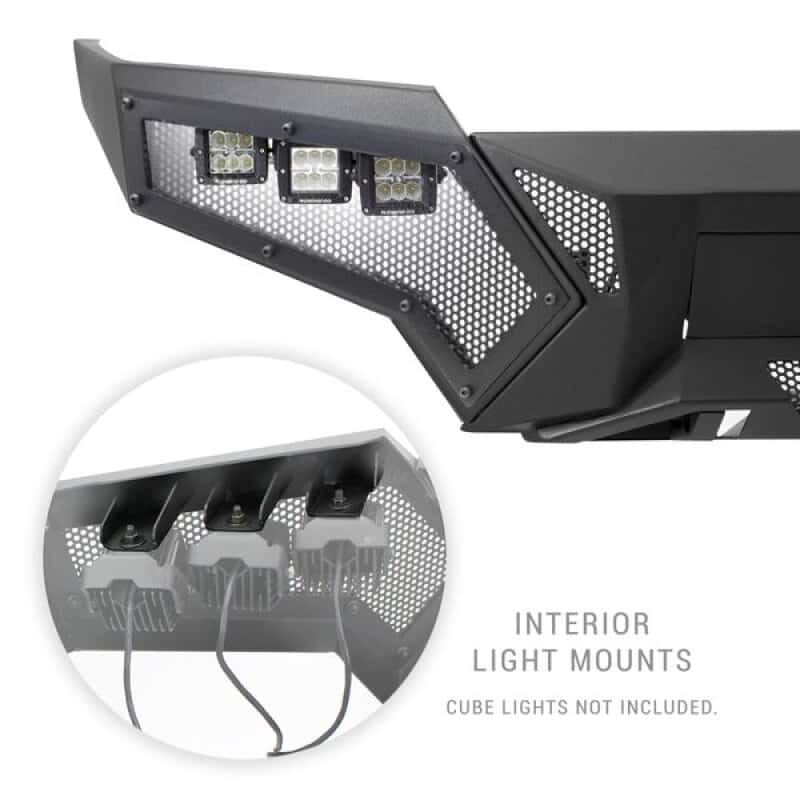 Go Rhino — Go Rhino 16-21 Tacoma Element Front Bumper w/ Power Actuated Hide-away Light Bar Mount Tex Black
Element w Power Bar - view 15
