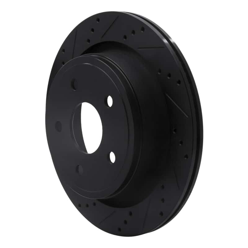 R1 Concepts — R1 02-24 Chrysler ASPEN Rear Left Drilled & Slotted Black Brake Rotor
R1 Brake Rotor Drill - view 2