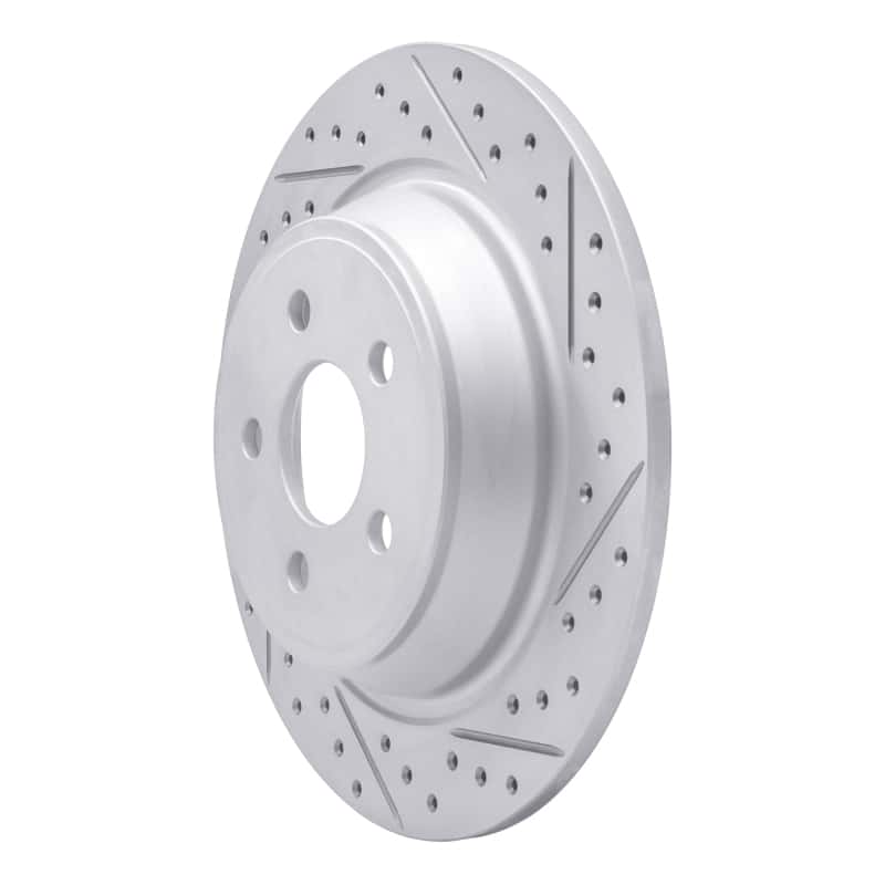 R1 Concepts — R1 15-24 Ford Police Responder Hybrid Rear Right Drilled & Slotted Geo-Carbon Rotor - view 2