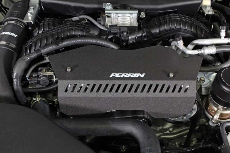 Perrin Performance — PERRIN 22-25 Subaru WRX Pulley Cover - Black (TALL - For Use w/o PERRIN AOS) - view 4