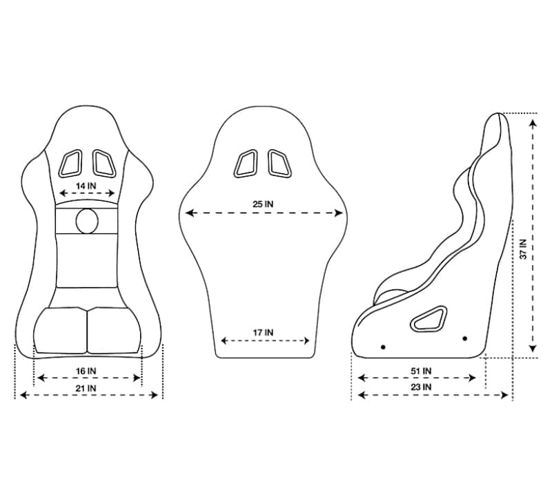 NRG — NRG FIA Competition Seat w/Competition Fabric & FIA Homologated Free Driving Position - view 4