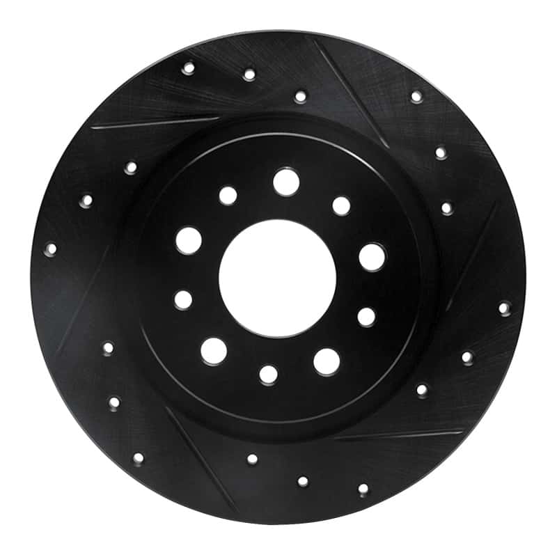 R1 Concepts — R1 14-19 Fiat 500L Rear Right Drilled & Slotted Black Brake Rotor
R1 Brake Rotor Drill - view 1
