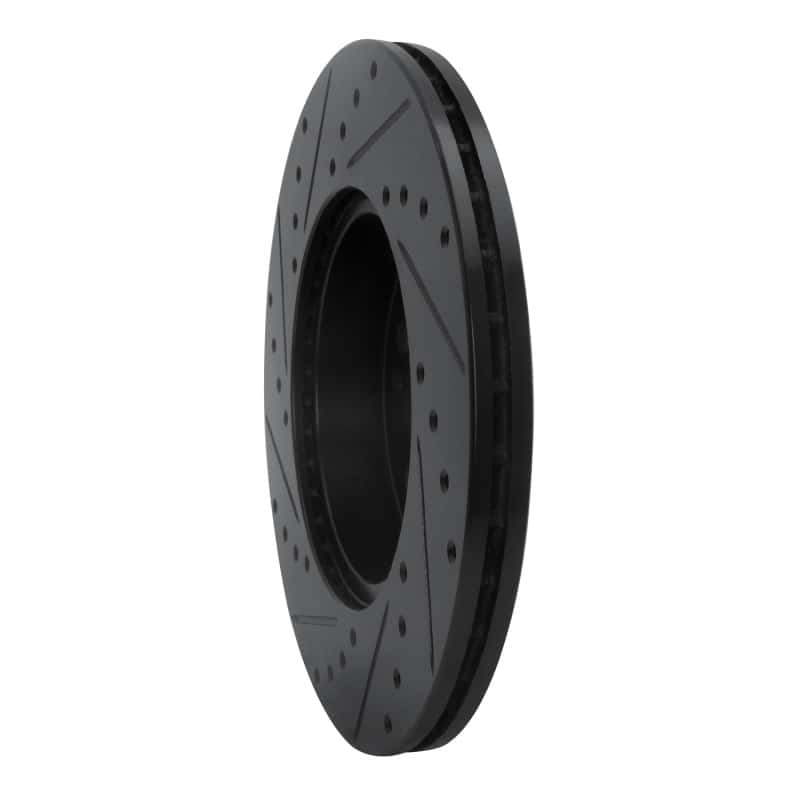 R1 Concepts — R1 90-95 Mercedes-Benz 300CE Front Right Drilled & Slotted Black Brake Rotor
R1 Brake Rotor Drill - view 4