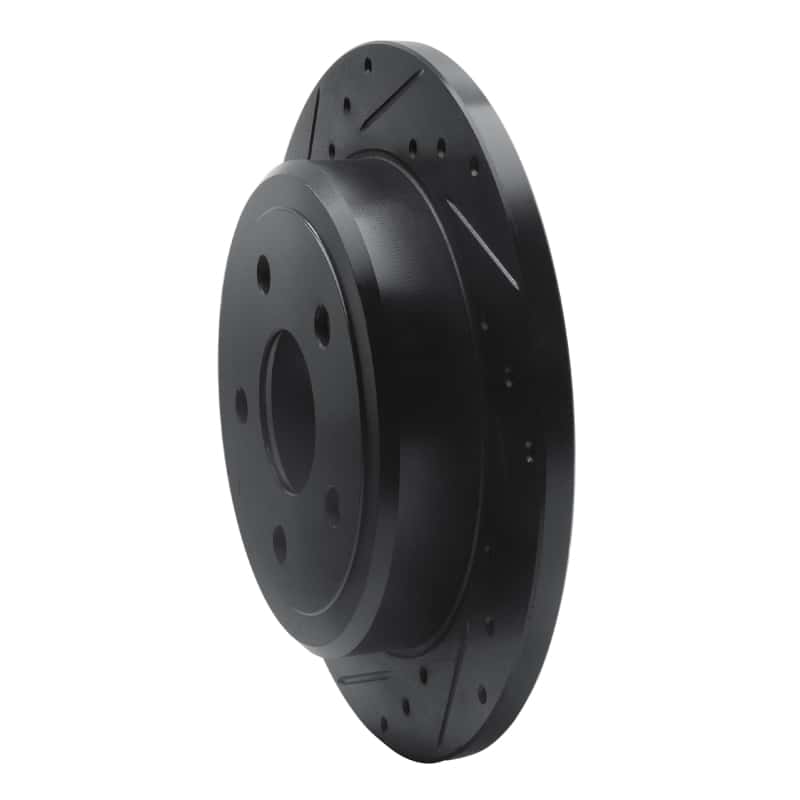 R1 Concepts — R1 05-10 Jeep Grand Cherokee Rear Left Drilled & Slotted Black Brake Rotor
R1 Brake Rotor Drill - view 2