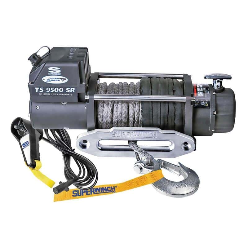 Superwinch — Superwinch 9500 LBS 12V DC 3/8in x 80ft Synthetic Rope Tiger Shark 9500 Winch
Winch - view 2
