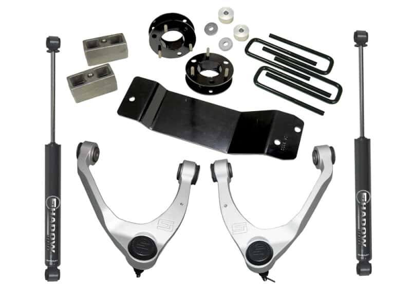Superlift — Superlift 14-18 Chevy Silv 1500 4WD 3.5in Lift Kit w/ Alum/Stamped Steel Control Arms & Rear Shocks
Suspension Lift Kit - view 1