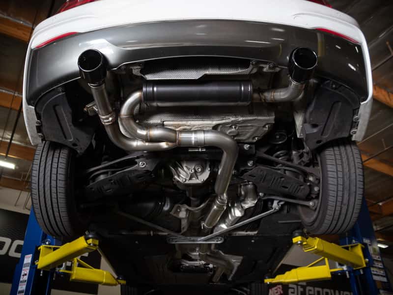 aFe — aFe MACH ForceXP 3IN to 2.5IN 304SS Cat-Back Exhaust System w/ Black Tips 14-16 BMW M235i (F22/23)
Cat-Back Exhaust - view 5