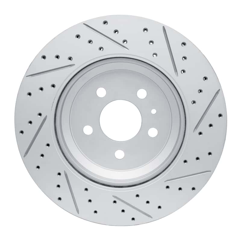 R1 Concepts — R1 17-25 Tesla Model 3 Rear Left Drilled & Slotted Geo-Carbon Rotor - view 5
