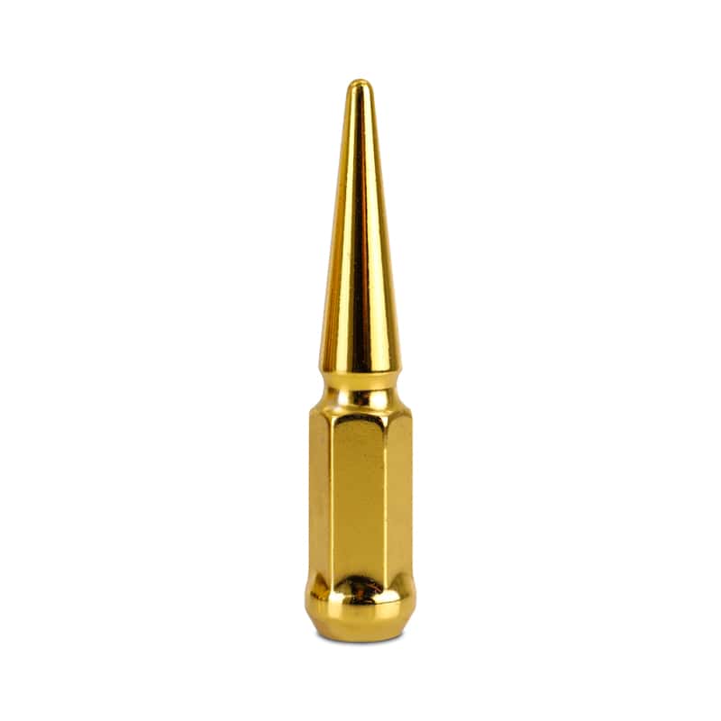 Mishimoto — Mishimoto Mishimoto Steel Spiked Lug Nuts M14 x 1.5 24pc Set Gold
Spiked Lug Nuts - view 2