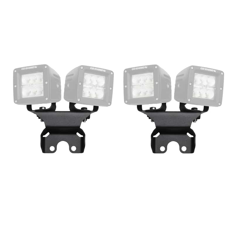 Go Rhino — Go Rhino 18-20 Jeep Wrangler JL/JLU Light Mount - One or Two 3in Cubes
Rear Light Mount - view 1