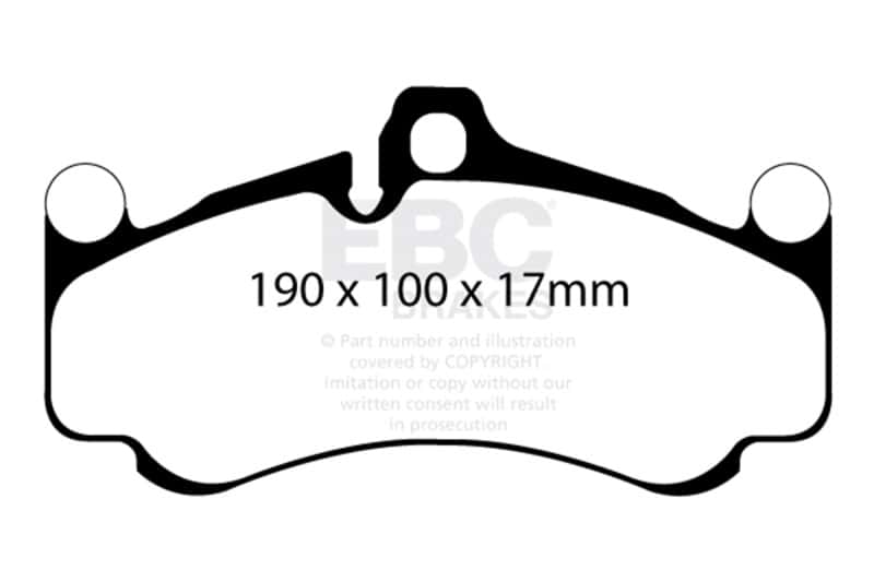 EBC — EBC 10-12 Porsche 911 (997) GT3 3.8L (Cast Iron Rotor Only) Bluestuff Front Brake Pads
Disc Brake Pad - view 4