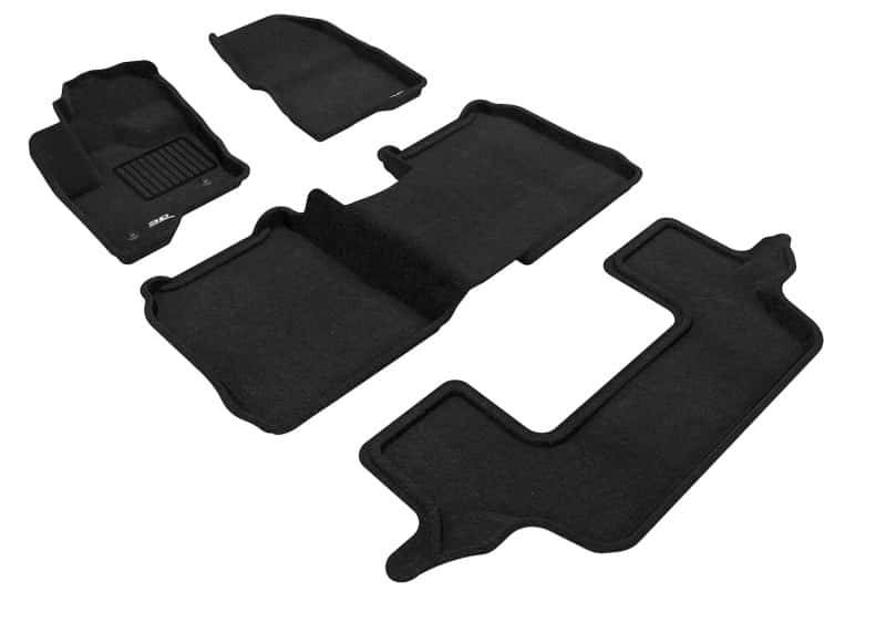 3D MAXpider — 3D MAXpider 09-19 Ford Flex w/o Center Console Elegant 1st 2nd 3rd (2 Eyelets) - Set (Black)
Floor Mat Set - view 1