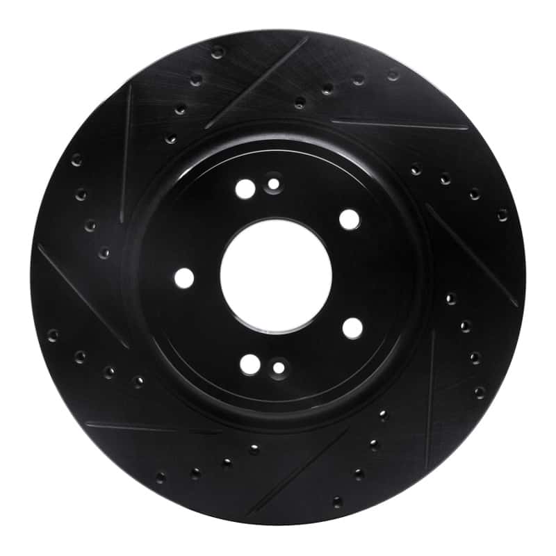 R1 Concepts — R1 18-23 Genesis G70 Front Left Drilled & Slotted Black Brake Rotor
R1 Brake Rotor Drill - view 1