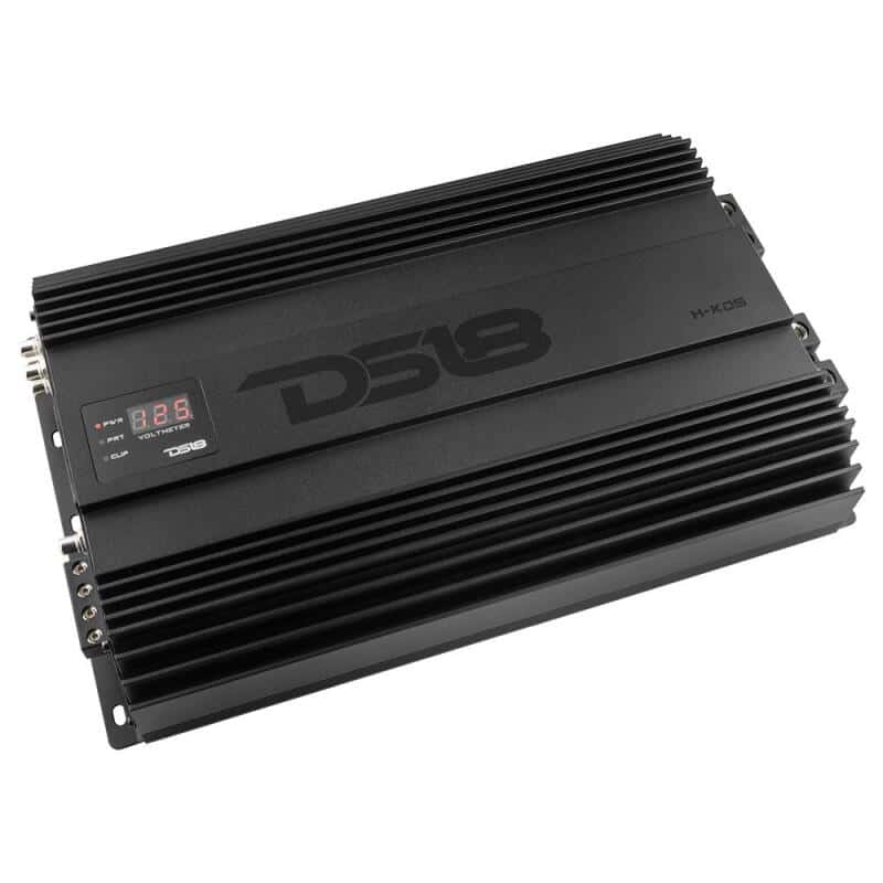 DS18 — DS18 1-Channel Amp 9200 Burst/0.5ohm 5000/1ohm 3500/2ohm 2200/4ohm Watts RMS w/ Voltmeter Black - view 7