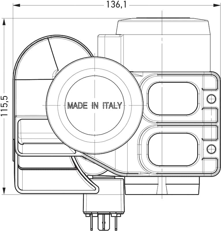 Hella — Hella Compressed Air Trumpet Horn 12V - view 3